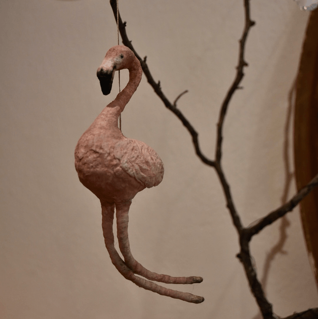 Flamant Rose en Coton - Décoration Arbre Vintage et Rétro