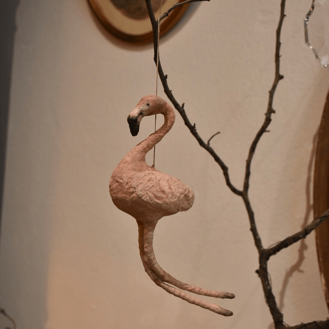 Flamant Rose en Coton - Décoration Arbre Vintage et Rétro