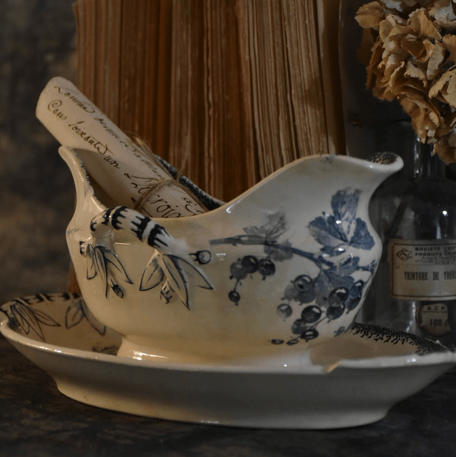 Saucière Ancienne U&Cie SARREGUEMINES 