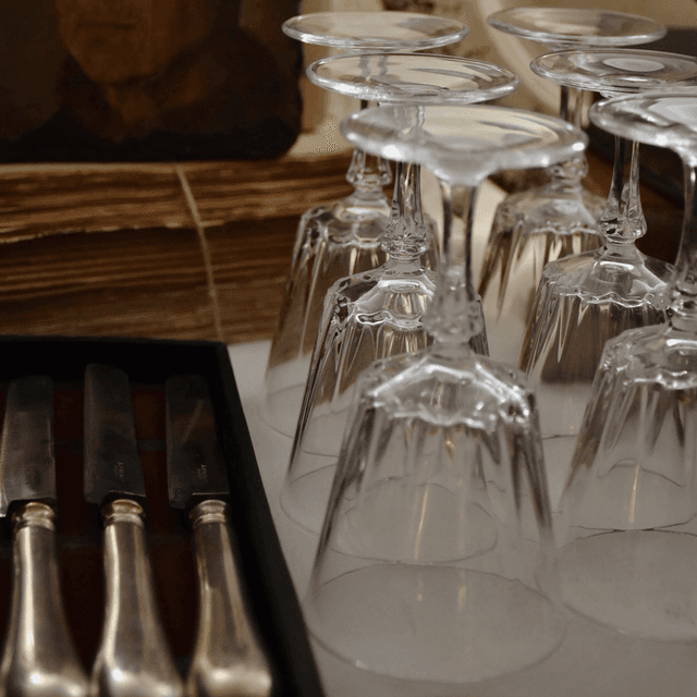6 verres à pied en cristal d&#039;Arques des années 1960 – Jamais servis